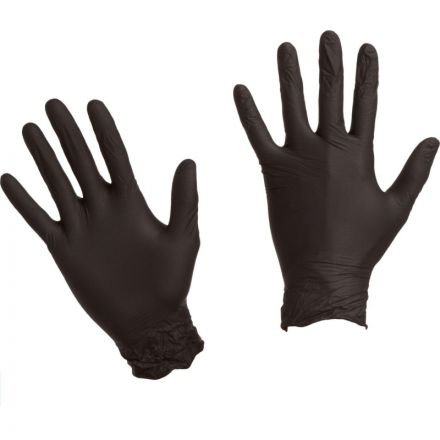 Перчатки одноразовые Paclan нитриловые неопудренные черные размер M (50 штук в упаковке) Перчатки одноразовые Paclan нитриловые неопудренные черные размер M (50 штук в упаковке)