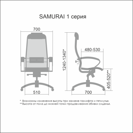 Кресло ErgoLife Comfort (Samurai Comfort S Infinity) серый