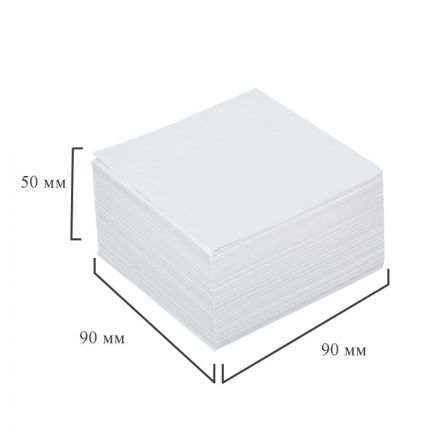 Блок для записей Attache 90x90x50 мм белый (плотность 80-100 г/кв.м) Блок для записей Attache 90x90x50 мм белый (плотность 80-100 г/кв.м)
