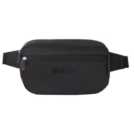 Сумка на пояс HEIKKI RIO (ХЕЙКИ) регулируемый ремень, черная, 28х16х9 см, 273886
