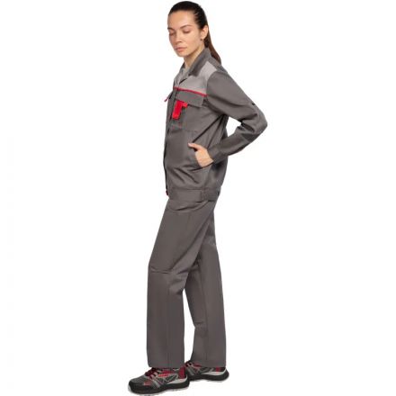 Костюм лет жен (куртка, бр) л10 т.сер/св.сер 96-100/158-164