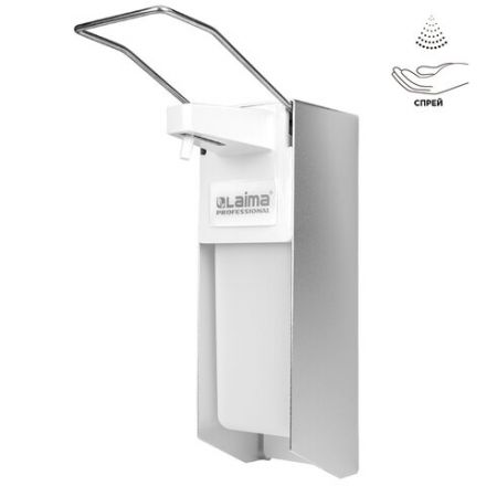 Дозатор локтевой для антисептика и дезинфицирующих средств, с еврофлаконом 1 л, LAIMA, металл, 605707 Дозатор локтевой для антисептика и дезинфицирующих средств, с еврофлаконом 1 л, LAIMA, металл, 605707