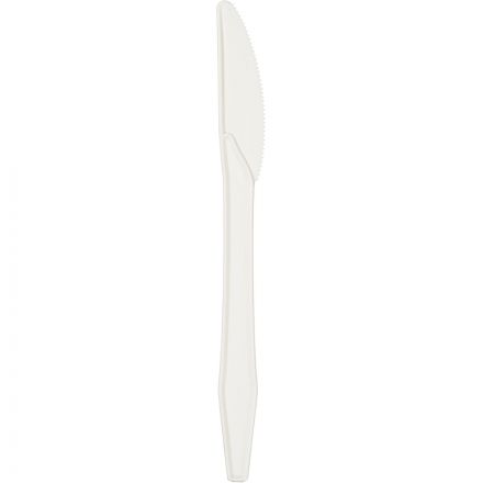 Нож одноразовый 165мм, бел., кукурузный крахмал, 50шт/уп