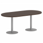 Home Office Стол овальный VR.SP-5-180.1 Венге/Серый металл 1800*900*750