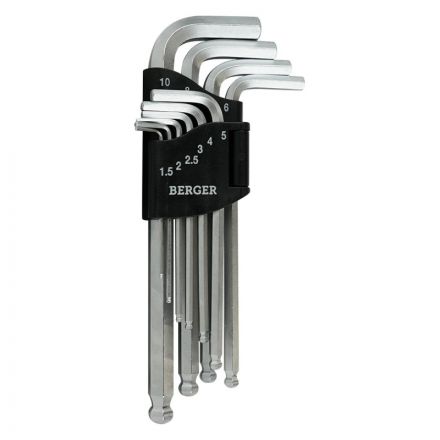 Набор ключей шестигранников с шаром 10 предмет ов BG2291