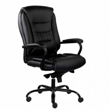Кресло офисное "Ровер" CH-708, усиленное, НАГРУЗКА до 150 кг, экокожа, черное Кресло офисное "Ровер" CH-708, усиленное, НАГРУЗКА до 150 кг, экокожа, черное