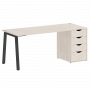 Home Office Стол письменный VR.SP-3-178.4.A Денвер светлый/Антрацит металл 1780*720*750
