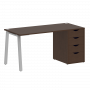 Home Office Стол письменный VR.SP-3-158.4.A Венге/Серый металл 1580*720*750