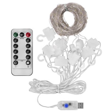 Электрогирлянда-занавес комнатная "Штора" 3х3 м, 300 LED, тёплый белый, USB, ЗОЛОТАЯ СКАЗКА, 592556