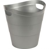 Корзина для мусора с ручками Uniplast 12 л пластик серая (29х30 см)