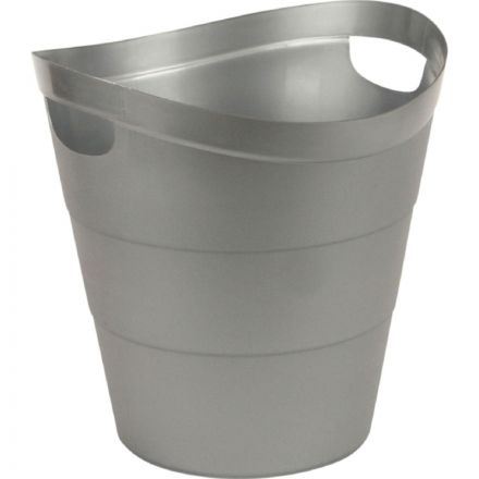 Корзина для мусора с ручками Uniplast 12 л пластик серая (29х30 см)