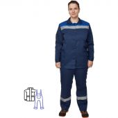 Костюм рабочий летний жен. л16-КПК с СОП син/вас (р.56-58) 170-176 Костюм рабочий летний жен. л16-КПК с СОП син/вас (р.56-58) 170-176