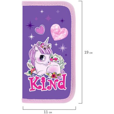 Пенал ПИФАГОР, 2 отделения, ламинированный картон, 19х11 см, "Happy Unicorn", 271533 Пенал ПИФАГОР, 2 отделения, ламинированный картон, 19х11 см, "Happy Unicorn", 271533