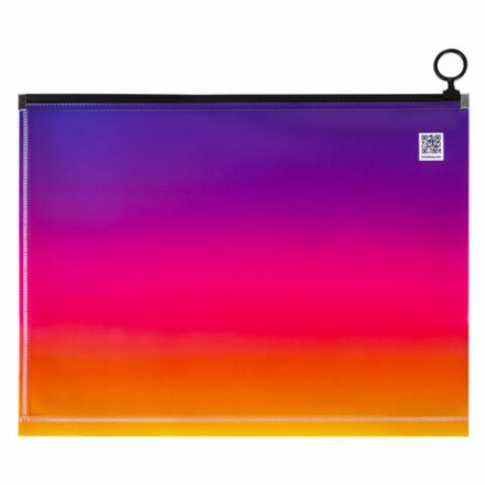 Папка-конверт расширяющаяся СУПЕР КОМПЛЕКТ 3 ШТ. на молнии BRAUBERG "Grade", А4 градиент 0,18 мм, 271969