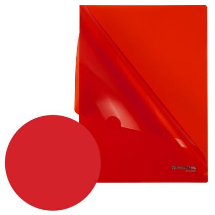Папка-уголок жесткая А4, красная, 0,15 мм, BRAUBERG EXTRA, 271703 Папка-уголок жесткая А4, красная, 0,15 мм, BRAUBERG EXTRA, 271703
