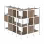 Loft Угловой внешний стеллаж наборный VR.L-52 Дуб аризона/Белый металл 1694*1278*1458