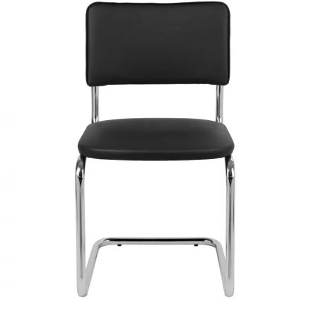 Стул 0MX_UA_Silwia/Сильвия Chrome к/з черный V-4