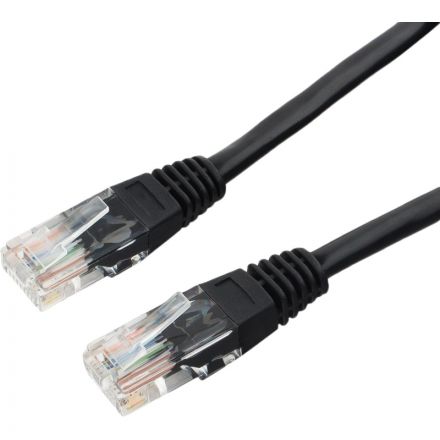 Патч-корд UTP Cablexpert PP12-0.5M/BK кат.5e, 0.5м, черный