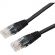 Патч-корд UTP Cablexpert PP12-0.5M/BK кат.5e, 0.5м, черный