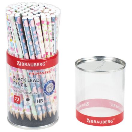 Карандаш чернографитный BRAUBERG "PRIMAVERA", 1 шт., HB, корпус ассорти, 181765 Карандаш чернографитный BRAUBERG "PRIMAVERA", 1 шт., HB, корпус ассорти, 181765