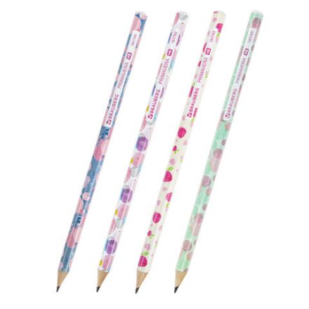 Карандаш чернографитный BRAUBERG "PRIMAVERA", 1 шт., HB, корпус ассорти, 181765 Карандаш чернографитный BRAUBERG "PRIMAVERA", 1 шт., HB, корпус ассорти, 181765