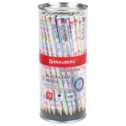 Карандаш чернографитный BRAUBERG "PRIMAVERA", 1 шт., HB, корпус ассорти, 181765 Карандаш чернографитный BRAUBERG "PRIMAVERA", 1 шт., HB, корпус ассорти, 181765