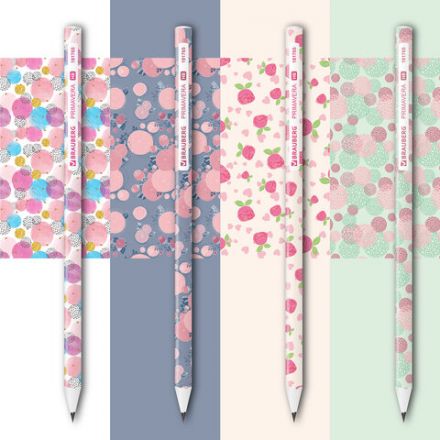 Карандаш чернографитный BRAUBERG "PRIMAVERA", 1 шт., HB, корпус ассорти, 181765 Карандаш чернографитный BRAUBERG "PRIMAVERA", 1 шт., HB, корпус ассорти, 181765