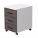 Тумба мобильная Everprof EVO 406х540х608 Белый/Белый/Дуб Пасадена