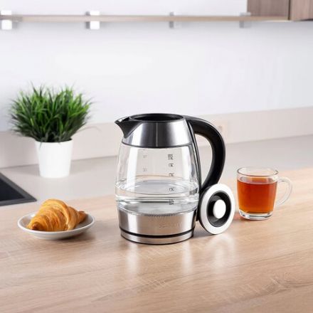 Чайник SCARLETT SC-EK27G13, 2 л, 2200 Вт, закрытый нагревательный элемент, стекло, стальной Чайник SCARLETT SC-EK27G13, 2 л, 2200 Вт, закрытый нагревательный элемент, стекло, стальной