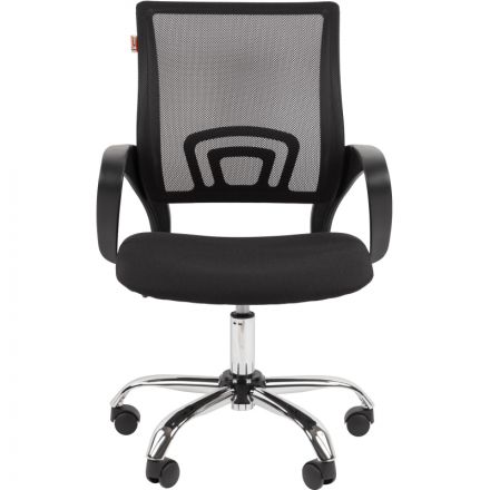 Кресло EChair-304LT TC ткань черн/сетка черн, хром