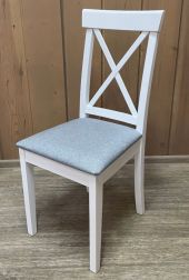 Стул Гольф 14 эмаль белая/рогожка морская Стул Гольф 14 эмаль белая/рогожка морская