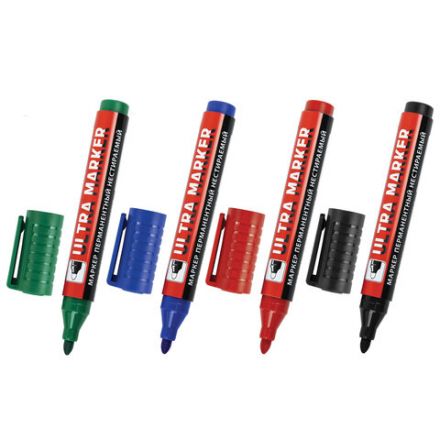 Маркеры перманентные BRAUBERG ULTRA MARKER, НАБОР 4 ЦВЕТА, круглый наконечник 3,5 мм, 152208 Маркеры перманентные BRAUBERG ULTRA MARKER, НАБОР 4 ЦВЕТА, круглый наконечник 3,5 мм, 152208