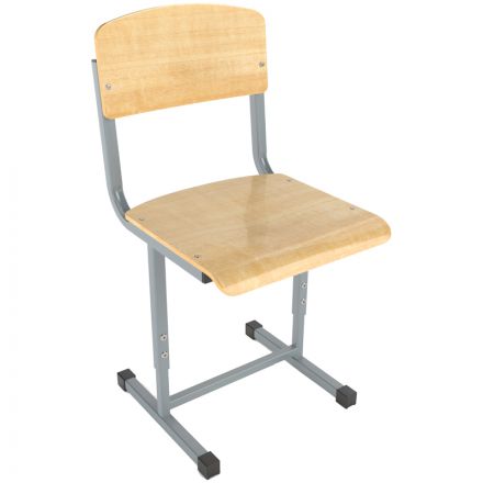 Стул ученический регулируемый 340*340*340-420мм, 3-5гр, серый каркас (2 упак. места)