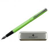 Ручка перьевая DIPLOMAT Traveller Lumi green M синий D20001072