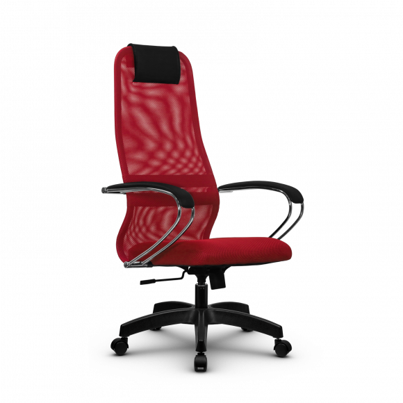 Кресло Метта SU-BK-8 красное/красное, крестовина пластиковая