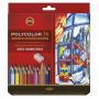Карандаши цветные художественные Koh-I-Noor "Polycolor 3835", 36цв., заточен.+ точилка+2 ч/гр. кар. 1500, картон, европодвес (ПОД ЗАКАЗ)