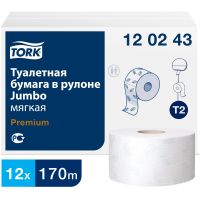 Бумага туалетная Tork Premium T2 2с мин бел170м 850л 110253/120243 12рул/уп