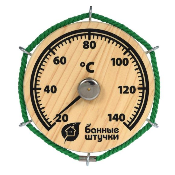 Термометр Штурвал14х14х2 см для бани и сауны Банные штучки,18054
