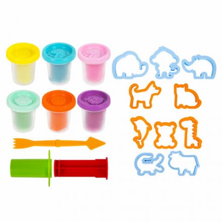 Пластилин-тесто для лепки BRAUBERG KIDS, 6 цветов, 300 г, 10 формочек, шприц, стек, крышки-штампики, 106719 Пластилин-тесто для лепки BRAUBERG KIDS, 6 цветов, 300 г, 10 формочек, шприц, стек, крышки-штампики, 106719