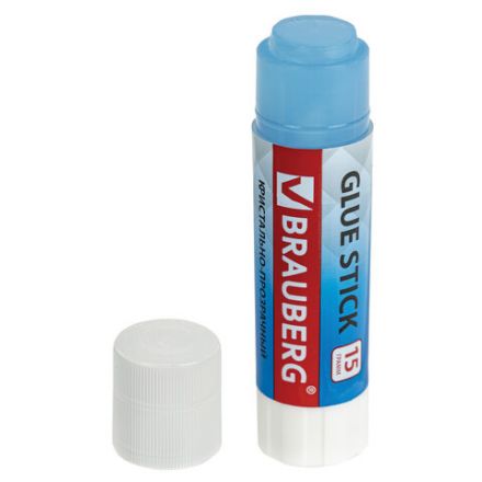 Клей-карандаш 15 г ВЫГОДНАЯ УПАКОВКА BRAUBERG "COLOR Crystal", 4 штуки на блистере, 271709