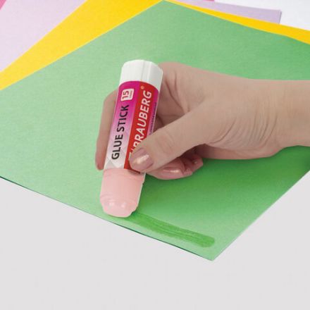 Клей-карандаш 15 г ВЫГОДНАЯ УПАКОВКА BRAUBERG "COLOR Crystal", 4 штуки на блистере, 271709