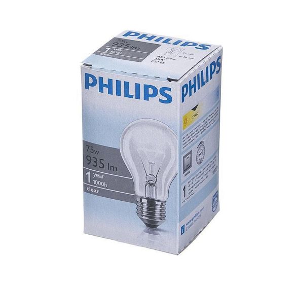 Лампа накаливания Philips 75Вт E27 2700k теплый белый шаровидная