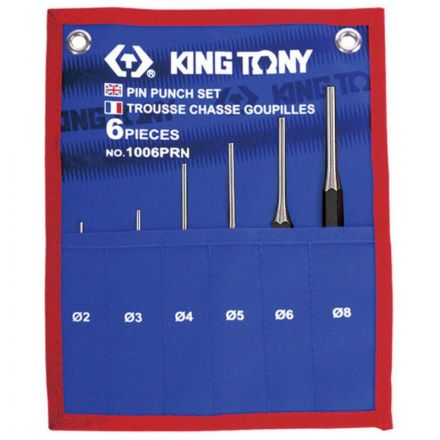 Набор выколоток, чехол из теторона, 6 предметов KING TONY 1006PRN