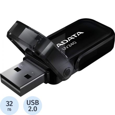 Флеш-память A-DATA UV240, 32GB, AUV240-32G-RBK Флеш-память A-DATA UV240, 32GB, AUV240-32G-RBK