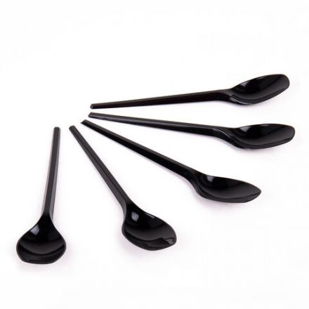 Ложка чайная одноразовая пластиковая 125 мм, черная, КОМПЛЕКТ 100 шт., ЭТАЛОН, WELDAY (ВЭЛДЭЙ), 607830 Ложка чайная одноразовая пластиковая 125 мм, черная, КОМПЛЕКТ 100 шт., ЭТАЛОН, WELDAY (ВЭЛДЭЙ), 607830