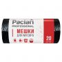 Мешки для мусора 160 л, черные, в рулоне 20 шт., ПВД, 30 мкм, 87х120 см, PACLAN "Professional", 1338607