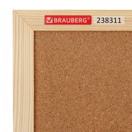Доска пробковая для объявлений 60х90 см, деревянная рамка, BRAUBERG Wood, 238311 Доска пробковая для объявлений 60х90 см, деревянная рамка, BRAUBERG Wood, 238311