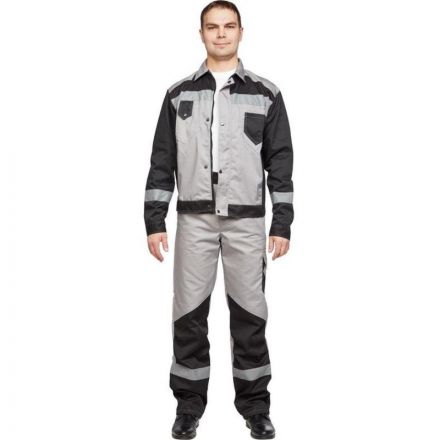 Костюм рабочий летний мужской л21-КБР серый/черн. (р.56-58) 170-176 Костюм рабочий летний мужской л21-КБР серый/черн. (р.56-58) 170-176