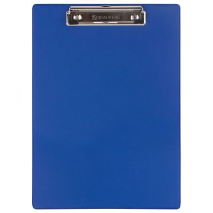 Доска-планшет BRAUBERG "NUMBER ONE" с прижимом А4 (228х318 мм), картон/ПВХ, СИНЯЯ, 232217