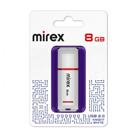 Флеш-память Mirex USB KNIGHT WHITE 8Gb (13600-FMUKWH08 )